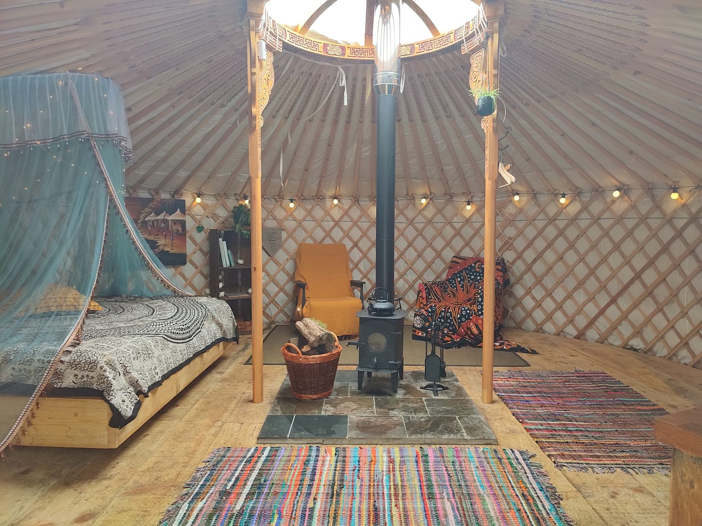 traditional mongolian yurt interior